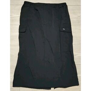 VANS Woman's Riley Parachute Cargo Skirt Size Large BLACK 31" Long Skate